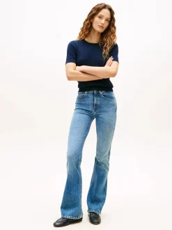 naisten farkut DNM Finn Flare RW, sininen><noscript><img width=