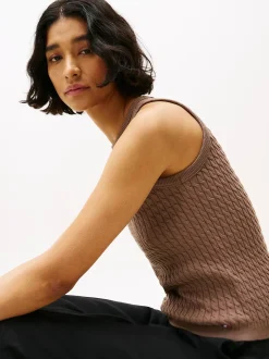 naisten hihaton neule, CO CABLE FINE SLIM SWEATER><noscript><img width=