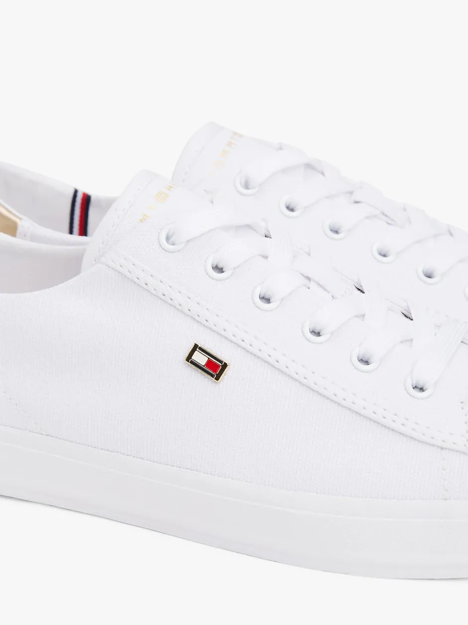 naisten kengät, VULK CANVAS LACE UP SNEAKER>Tommy Hilfiger Outlet