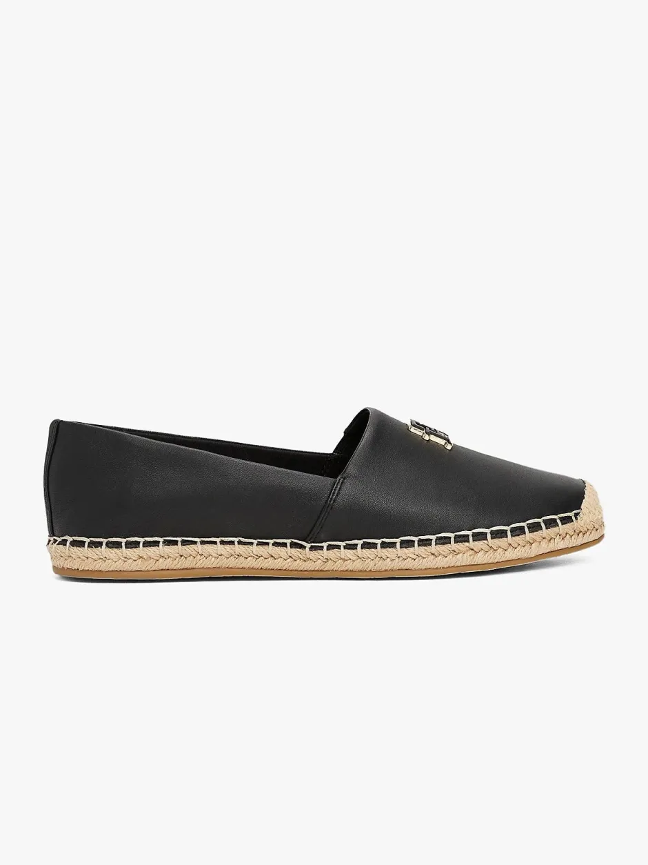 naisten kengät, TH LOGO LEATHER ESPADRILLE>Tommy Hilfiger