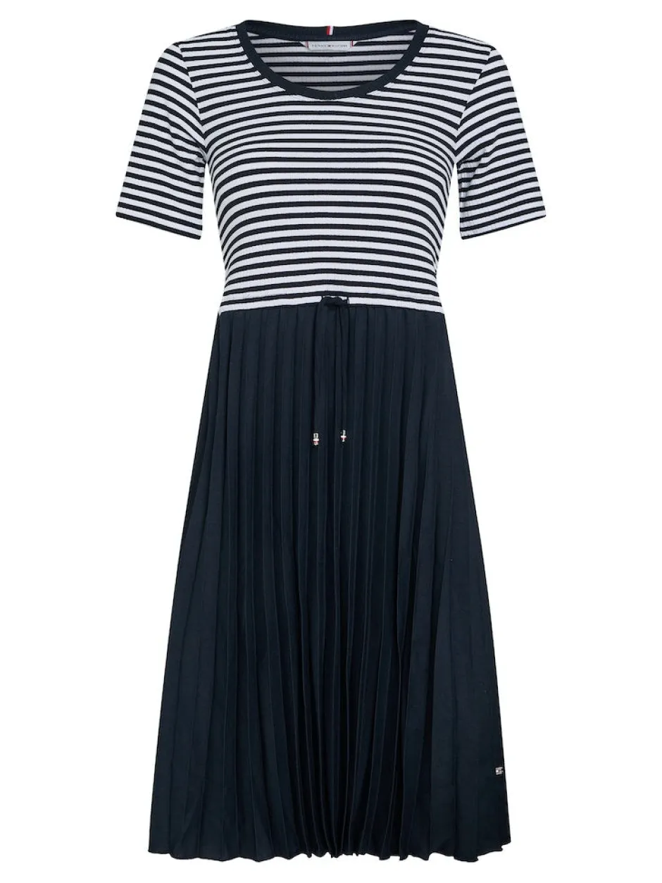 Naisten Mekko RIB CNK PLEATED KNEE DRESS>Tommy Hilfiger