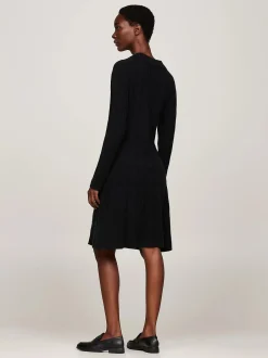 Naisten Neulemekko, SOFT WOOL CABLE POLO DRESS>Tommy Hilfiger Sale