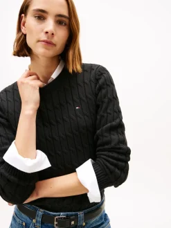 naisten neulepusero CO CABLE MID GG C-NK LS SWT,><noscript><img width=