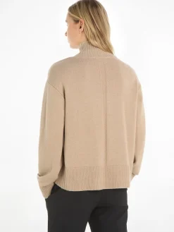 Naisten Neule, WOOL BLEND MOCK-NK SWEATER>Tommy Hilfiger Discount