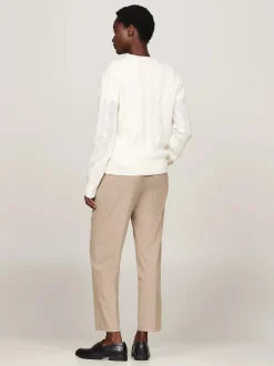 Naisten Neule, K-SOFT WOOL CABLE C-NK>Tommy Hilfiger Outlet