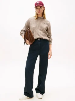 naisten neulepusero CO CABLE FINE GG C-NK LS SWEATER,><noscript><img width=