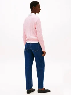 naisten neulepusero, CO CABLE C-NK LS SWEATER>Tommy Hilfiger Best