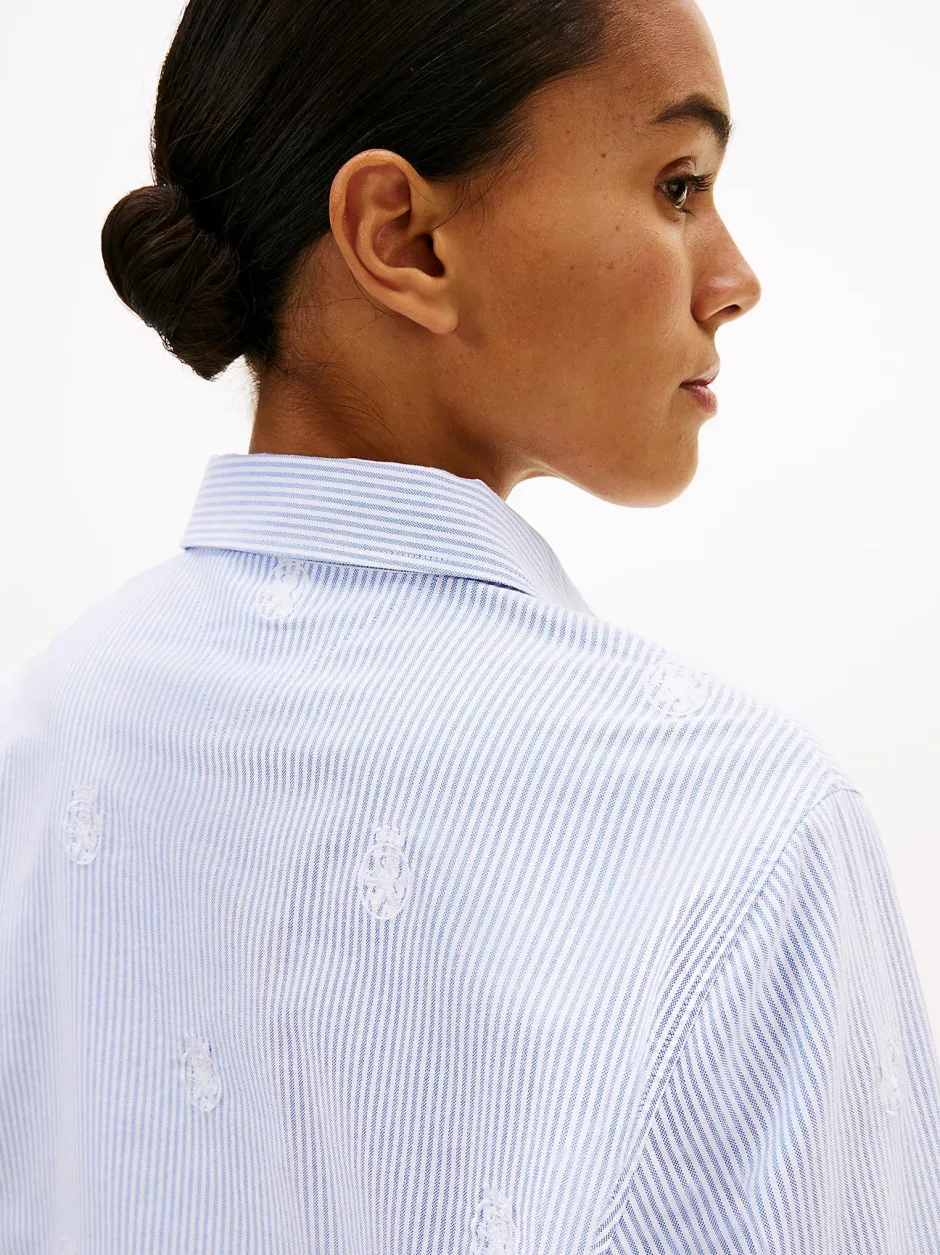 naisten paitapusero Oxford AOP Relaxed Shirt,>Tommy Hilfiger