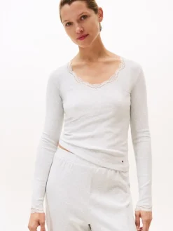 naisten paita, LS LACE TOP>Tommy Hilfiger Best