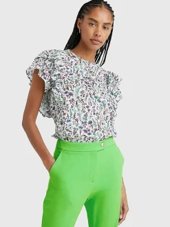 , Naisten Paita, CO VOILE FLORAL BLOUSE>Tommy Hilfiger Best