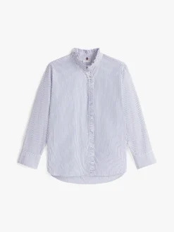 naisten paitapusero POPLIN RUFFLE SHIRT,>Tommy Hilfiger Clearance