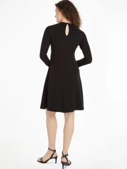 Naisten Pitkähihainen Trikoomekko, F&F C-NK SHINY INTERLOCK LS DRESS 99>Tommy Hilfiger Outlet