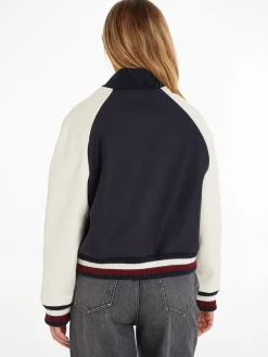 naisten takki, IMD LEATHER WOOL BLEND BOMBER>Tommy Hilfiger