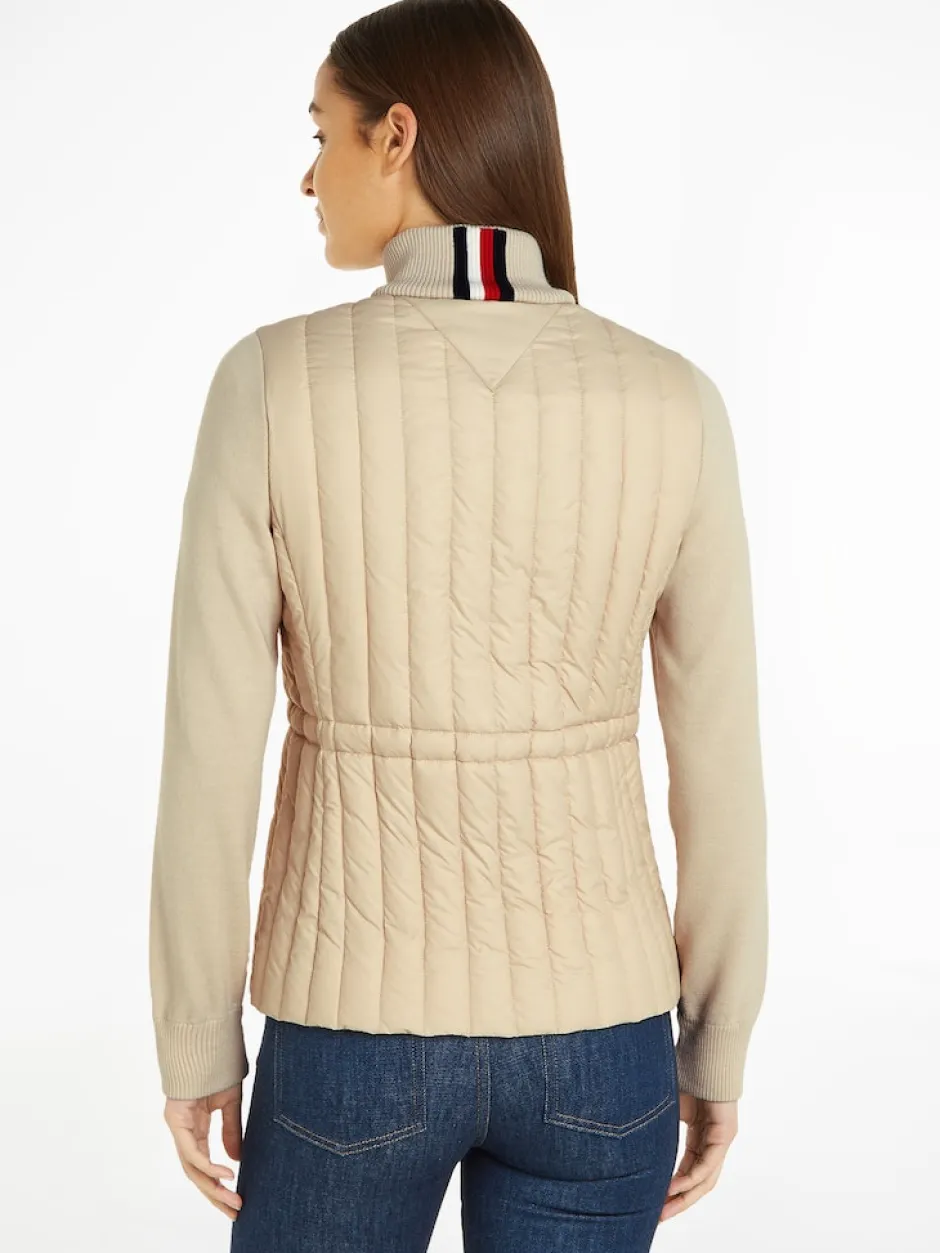 naisten takki, LW PADDED KNIT MIX JACKET>Tommy Hilfiger Clearance