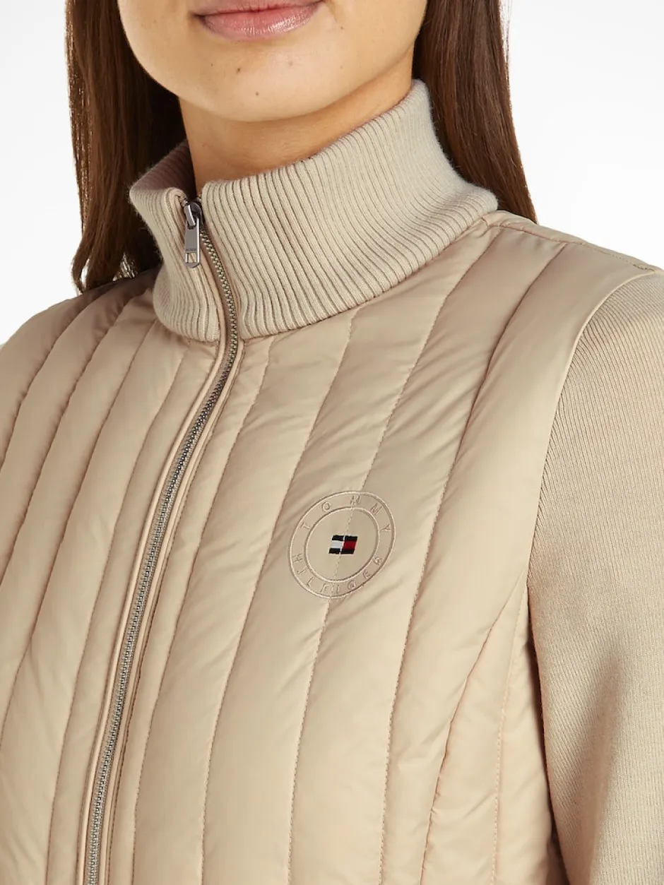 naisten takki, LW PADDED KNIT MIX JACKET>Tommy Hilfiger Clearance