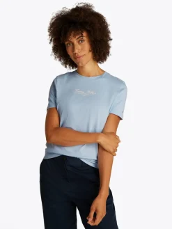 naisten t-paita, K-REG SCRIPT C-NK TEE SS>Tommy Hilfiger Sale