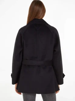 Naisten VillakangasTakki, DF WOOL BLEND SHORT TRENCH>Tommy Hilfiger Outlet