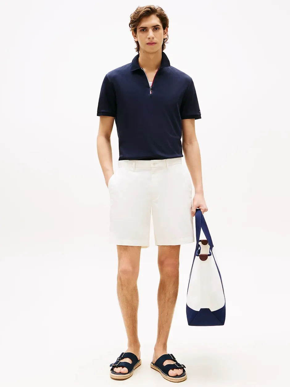 Regular Signature Zip Placket Polo Shirt>Tommy Hilfiger Discount