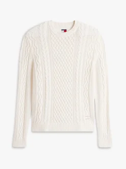 miesten neulepusero, TJM SLM BADGE CABLE KNIT SWEATER><noscript><img width=
