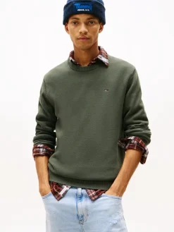 miesten neulepsuero, TJM SLIM ESS SWEATER EXT Armeijanvihreä>Tommy Jeans Outlet