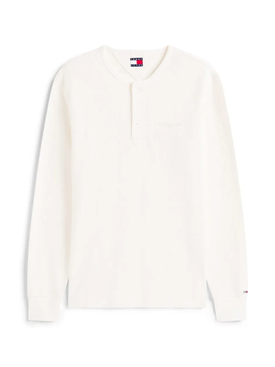 miesten paita, TJM SLIM WAFFLE SCRIPT HENLEY>Tommy Jeans