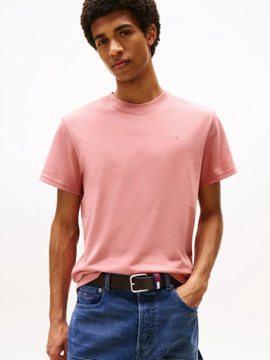 miesten t-paita, TJM SLIM LINEAR CHEAST TEE>Tommy Jeans Hot