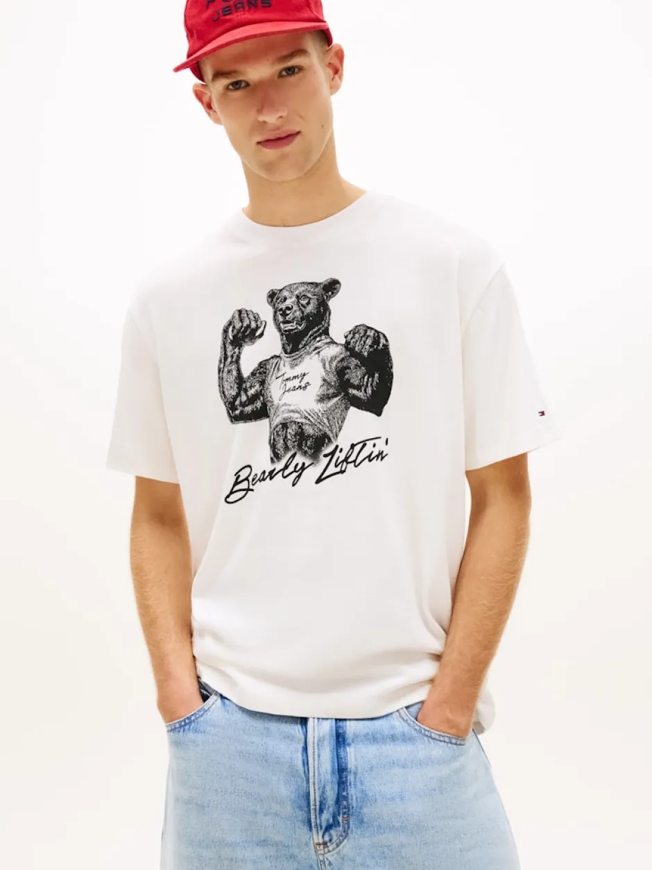 miesten t-paita TJM RLX Bear SS Tee,>Tommy Jeans Best