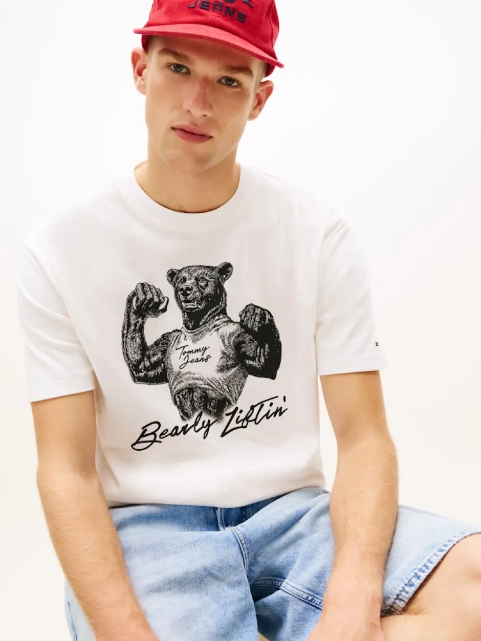 miesten t-paita TJM RLX Bear SS Tee,>Tommy Jeans Best