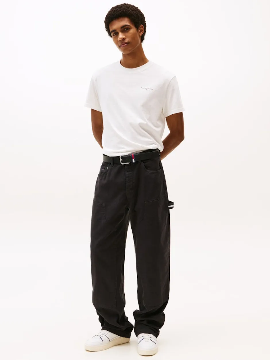 miesten t-paita, TJM SLIM LINEAR CHEAST TEE>Tommy Jeans Discount