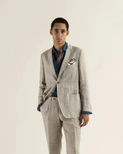 irtotakki Bilbao HL Modern Fit Linen Jacket,>Turo
