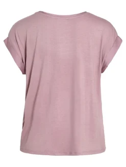 lyhythihainen toppi, VIELLETTE S/S SATIN TOP>Vila Hot