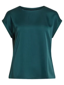 lyhythihainen toppi, VIELLETTE S/S SATIN TOP><noscript><img width=