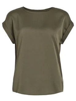 naisten lyhythihainen toppi K-Viellette S/S Satin Top - NOOS,>Vila Outlet
