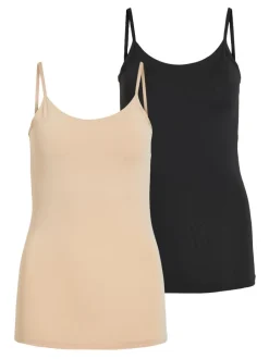 Naisten Narutoppi VISURFACE STRAP TOP NEW>Vila Hot