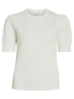 naisten neulepusero, VIDALO O-NECK S/S KNIT TOP><noscript><img width=