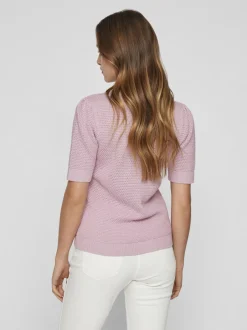 naisten neulepusero, VIDALO O-NECK S/S KNIT TOP><noscript><img width=
