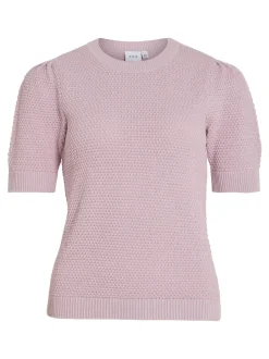 naisten neulepusero, VIDALO O-NECK S/S KNIT TOP><noscript><img width=