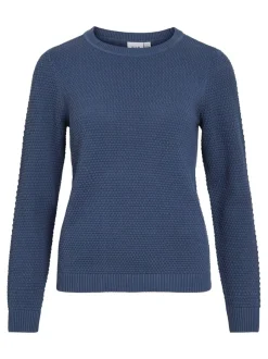 neule, K-VIDALO O-NECK L/S KNIT TOP- NOOS>Vila Clearance