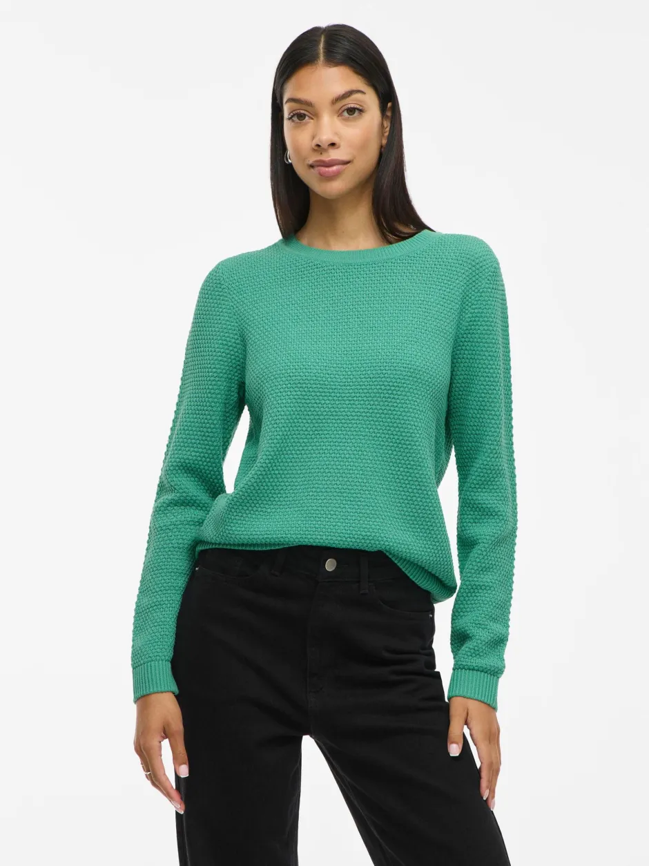 neule K-VIDALO O-NECK L/S KNIT TOP- NOOS,>Vila Sale