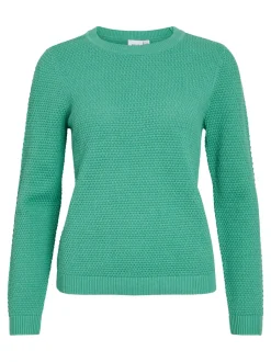 neule K-VIDALO O-NECK L/S KNIT TOP- NOOS,>Vila Sale