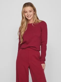 neule, VIDALO O-NECK L/S KNIT TOP>Vila Clearance