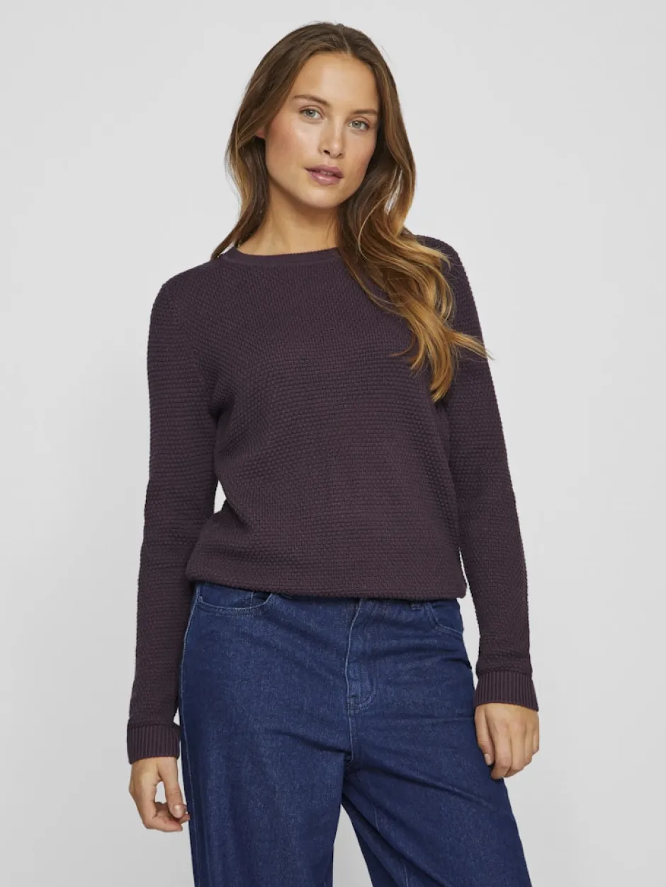 neule, VIDALO O-NECK L/S KNIT TOP>Vila Best