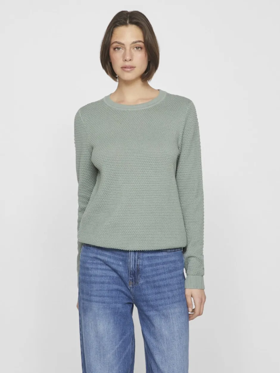 neule, VIDALO O-NECK L/S KNIT TOP>Vila New