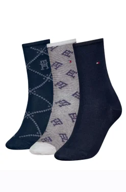 WOMEN SOCK MONOGRAM GIFT BOX 3PK>Tommy Hilfiger Sale