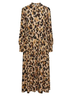 mekko, YASALIRA LS LONG DRESS S Ruskea Kuosi>Y.A.S Outlet