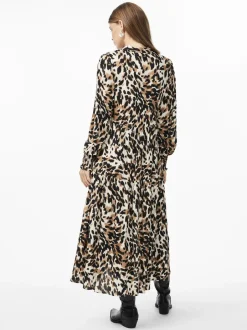 mekko, YASALIRA LS LONG DRESS S Beige Kuosi>Y.A.S Sale