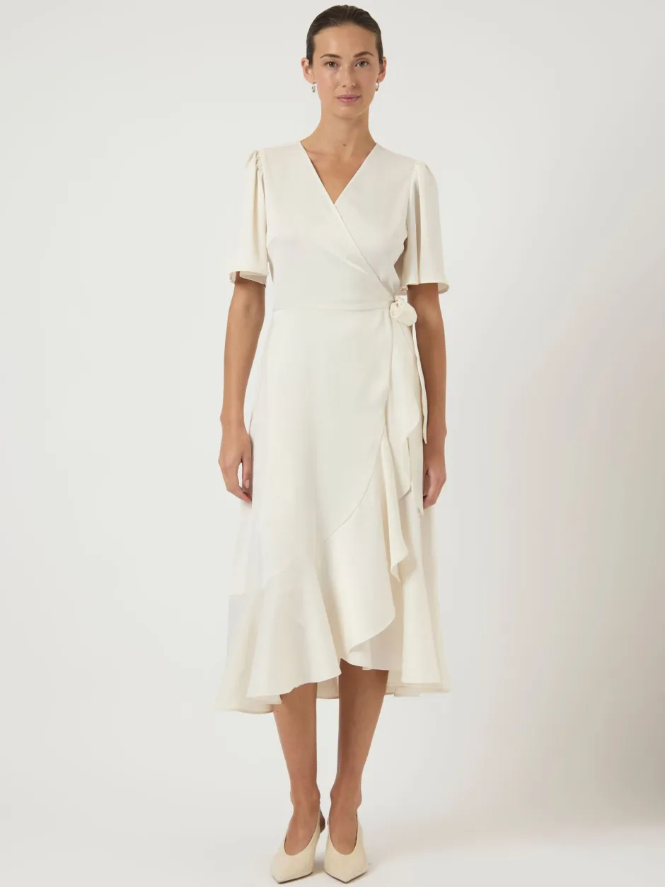 mekko YASTHEA 2/4 MIDI WRAP DRESS S. NOOS,>Y.A.S Clearance