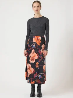 naisten hame YASPELLA HW MIDI SKIRT S. NOOS, Black Pilana>Y.A.S Clearance