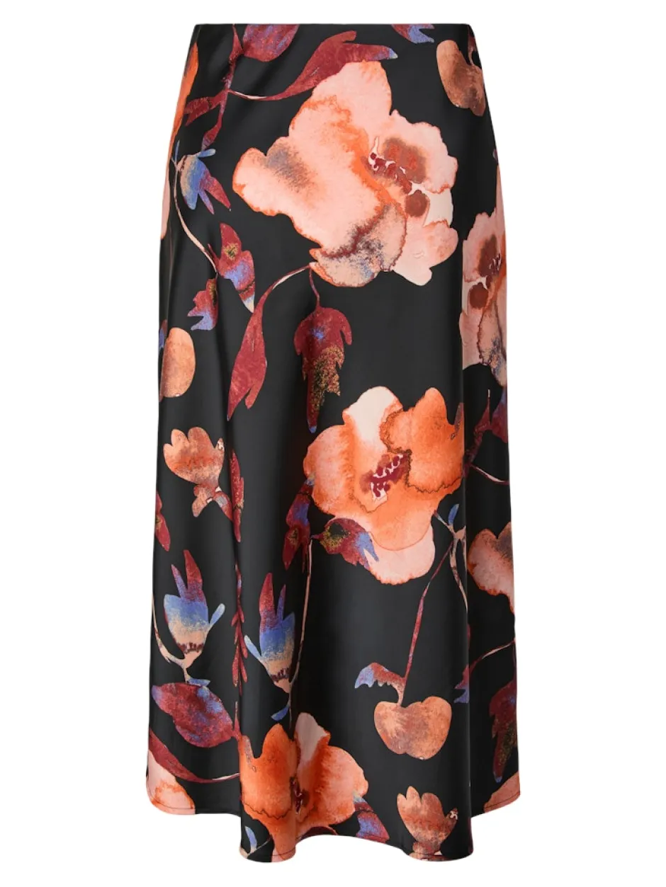 naisten hame YASPELLA HW MIDI SKIRT S. NOOS, Black Pilana>Y.A.S Clearance