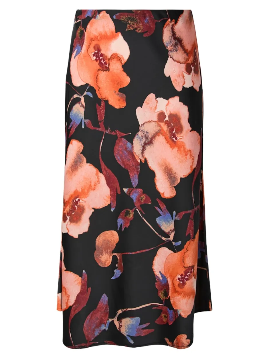 naisten hame YASPELLA HW MIDI SKIRT S. NOOS, Black Pilana>Y.A.S Clearance